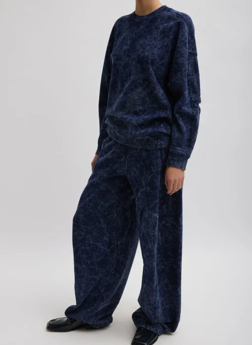 Acid Wash Cocoon Crewneck Sweatshirt