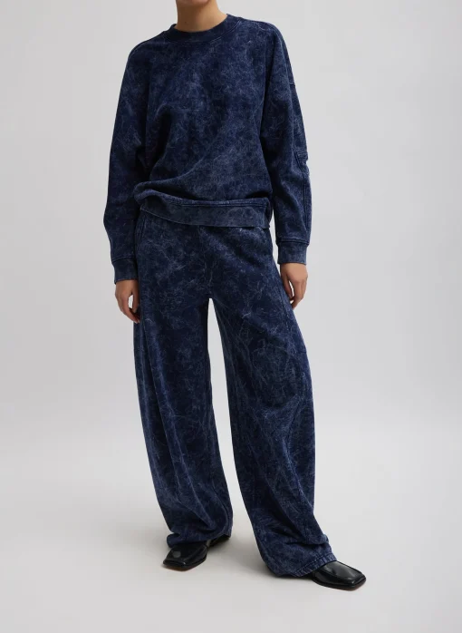 Acid Wash Cocoon Crewneck Sweatshirt