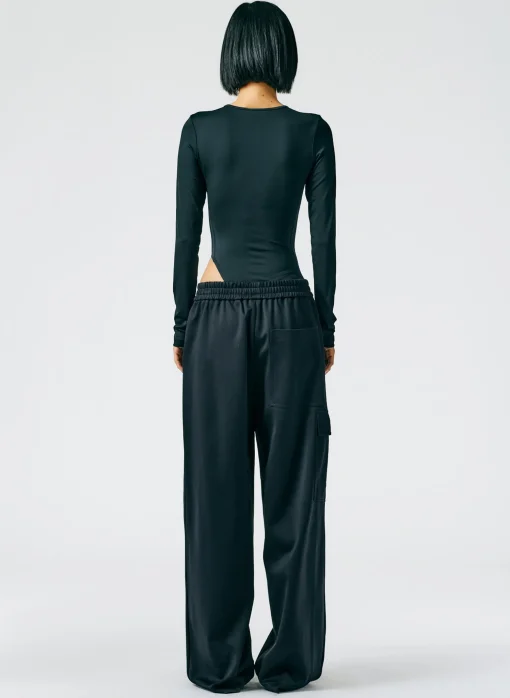 Active Knit Wide Leg Pull On Pant