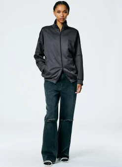 Active Knit Zipper Detailed Track Jacket