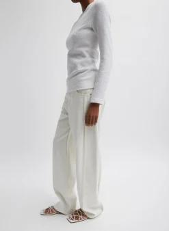 Boucle Knit Long Sleeve Circular Top