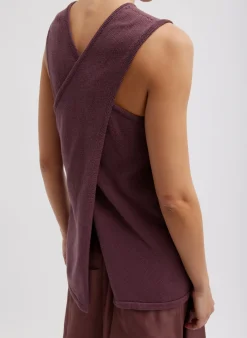 Cotton Criss Cross Sleeveless Sweater