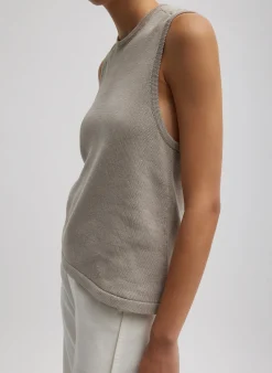 Cotton Criss Cross Sleeveless Sweater