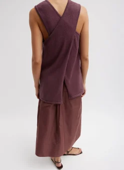 Cotton Criss Cross Sleeveless Sweater