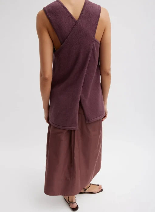 Cotton Criss Cross Sleeveless Sweater