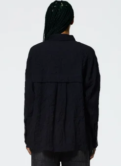 Crinkle Shirting Oversized Shirt