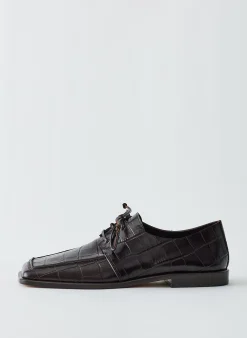 Croc Print Brody Square Toe Loafer