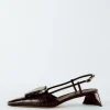 Croc Print Victor Slingback