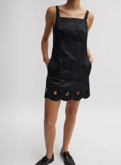 Daisy Embroidery Short Dress