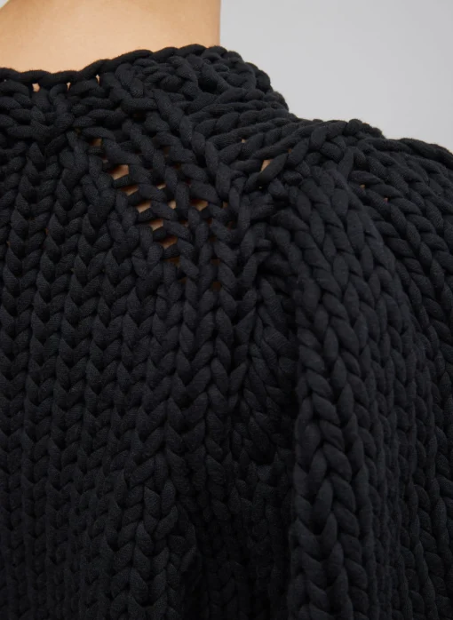 Deluxe Tube Yarn Sweater Mini Puff Pullover