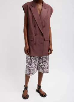 Drapey Suiting Oversized Double Breasted Vest