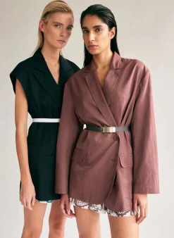 Drapey Suiting Oversized Double Breasted Vest