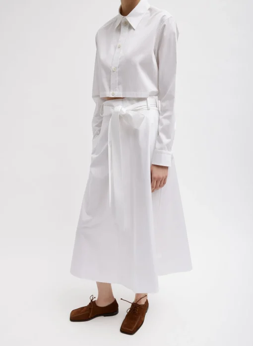 Eco Poplin Back Wrap Skirt