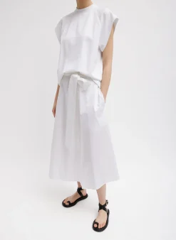 Eco Poplin Back Wrap Skirt