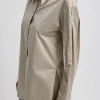 Eco Poplin Shirt With Tucked Sleeve