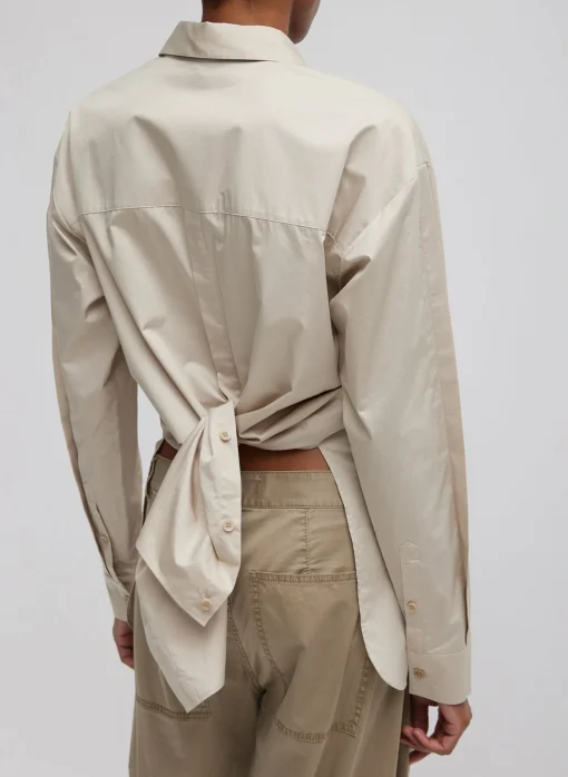 Eco Poplin Shirt With Tucked Sleeve