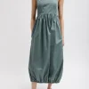 Eco Poplin Square Neck Sculpted Dress