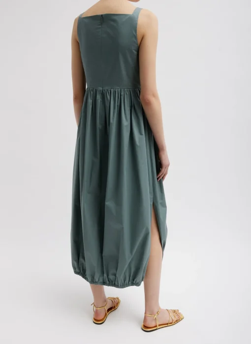 Eco Poplin Square Neck Sculpted Dress