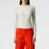 Feather Weight Ribbed Crewneck Pullover Sweater