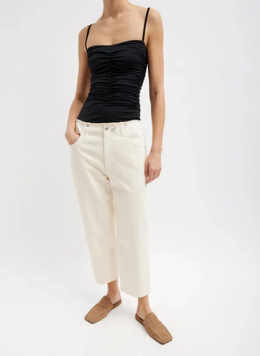 Garment Dyed Stretch Twill Cropped Newman Jean