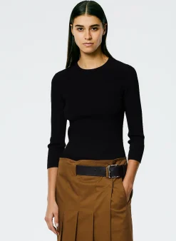 Giselle Stretch Sweater Circle Openback Pullover