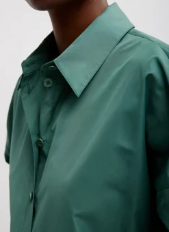 Italian Sporty Nylon Shirt With Cocoon Back