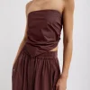Italian Sporty Nylon Strapless Bandeau
