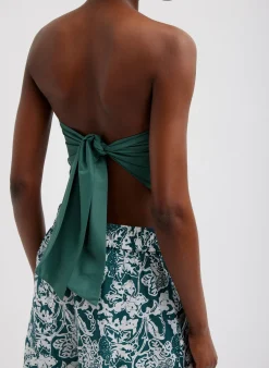 Italian Sporty Nylon Strapless Bandeau