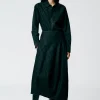Light Weight Stone Washed Black Denim Asymmetrical Balloon Skirt - Petite