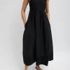 Linen Cotton Voile Sculpted Dress