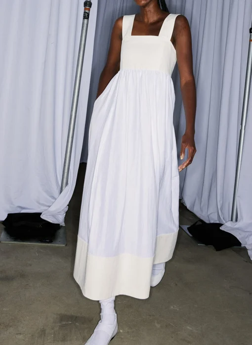 Linen Cotton Voile Sculpted Dress