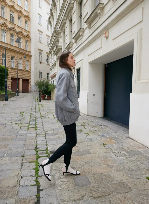 Luxe Wool Angora Oversized Bomber