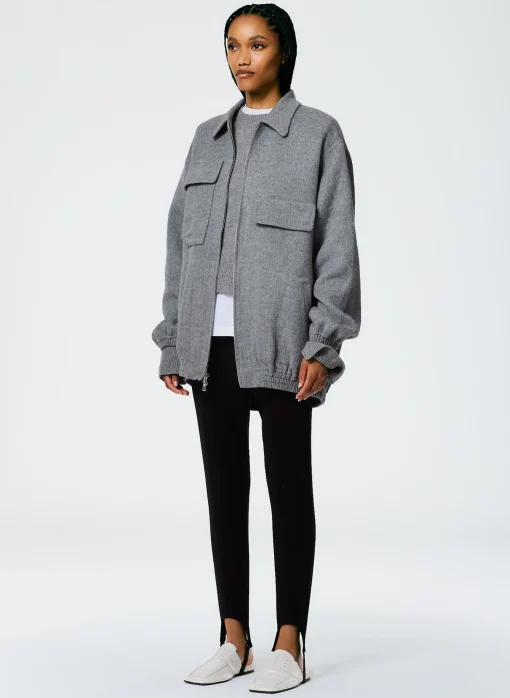Luxe Wool Angora Oversized Bomber