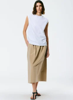 Mock Neck Sleeveless T-Shirt