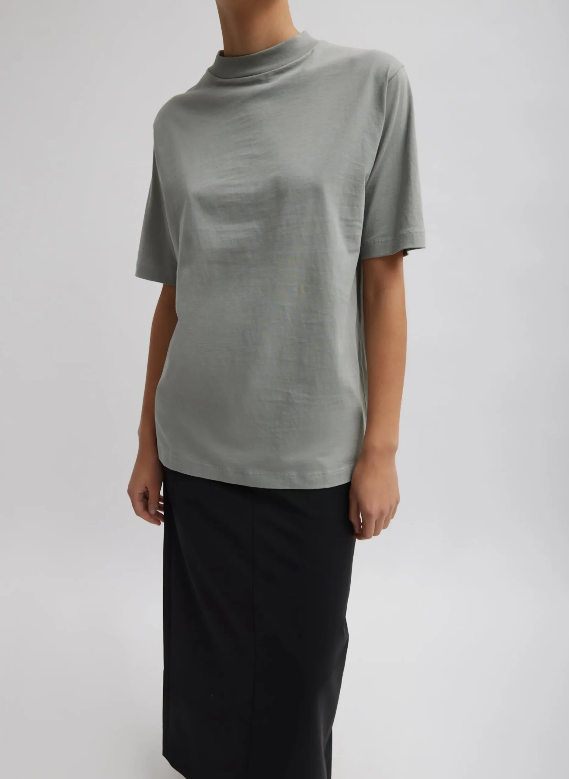 Mock Neck Unisex T-Shirt