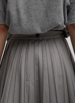 Oliver Cotton Stretch Tricotine Pintucked Skirt