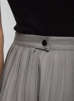 Oliver Cotton Stretch Tricotine Pintucked Skirt