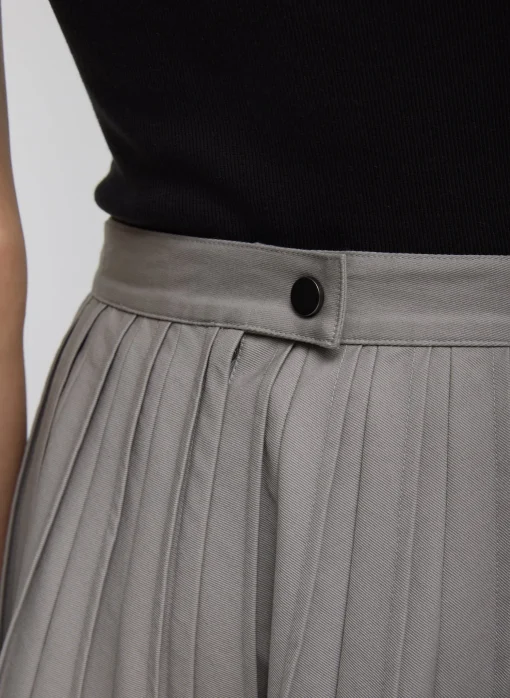 Oliver Cotton Stretch Tricotine Pintucked Skirt
