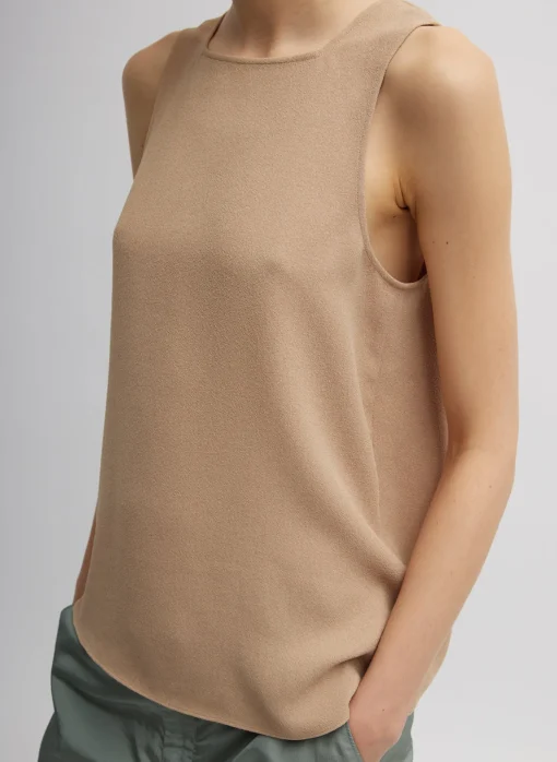 Pebble Sable Square Neck Cross Back Tank