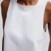 Pebble Sable Square Neck Cross Back Tank