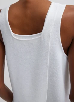 Pebble Sable Square Neck Cross Back Tank