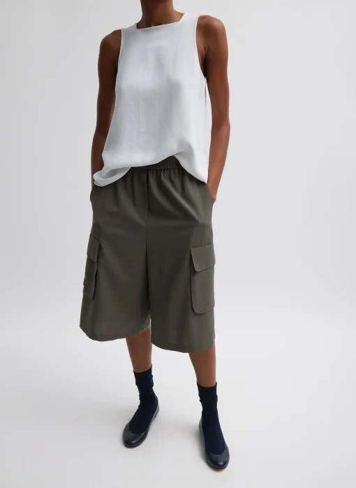 Pebble Sable Square Neck Cross Back Tank