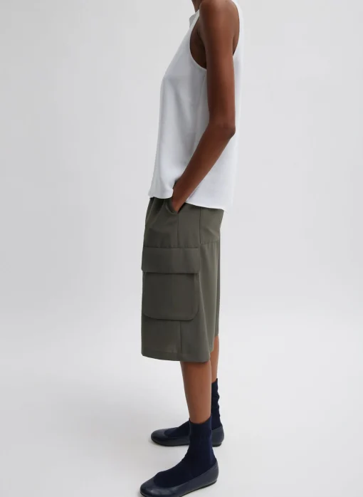 Pebble Sable Square Neck Cross Back Tank