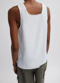Pebble Sable Square Neck Cross Back Tank