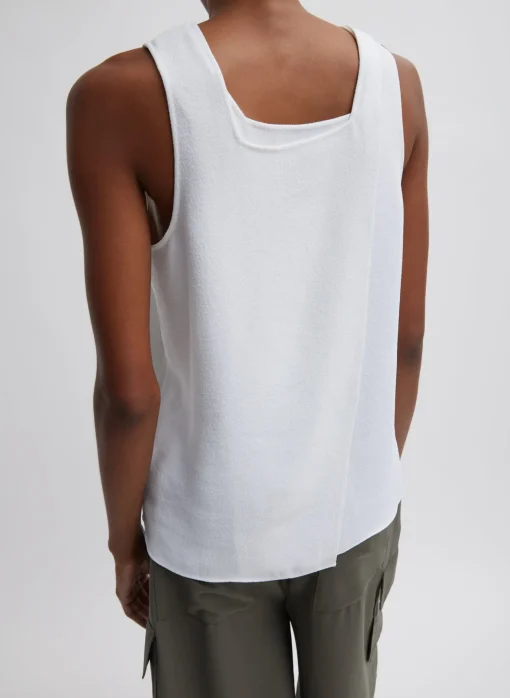Pebble Sable Square Neck Cross Back Tank