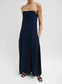 4-Ply Silk Strapless Sculpted Dress