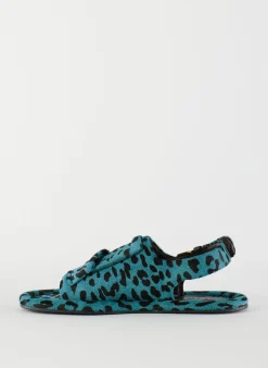 Pony Hair Calf Print Slingback Beryen Sandal