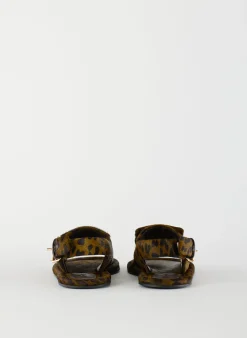 Pony Hair Calf Print Slingback Beryen Sandal
