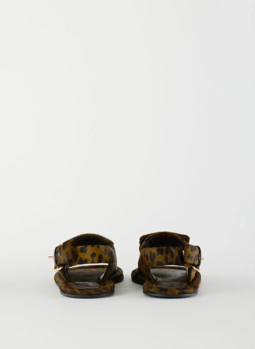 Pony Hair Calf Print Slingback Beryen Sandal