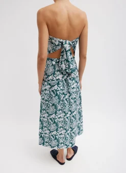 Recycled Nylon Batik Strapless Bandeau